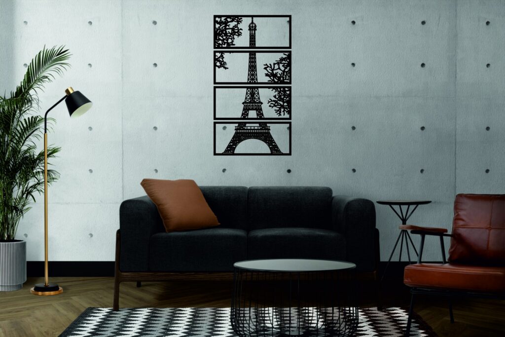 fondo4 Torre Eiffel – 4 piezas, 40 × 70 cm